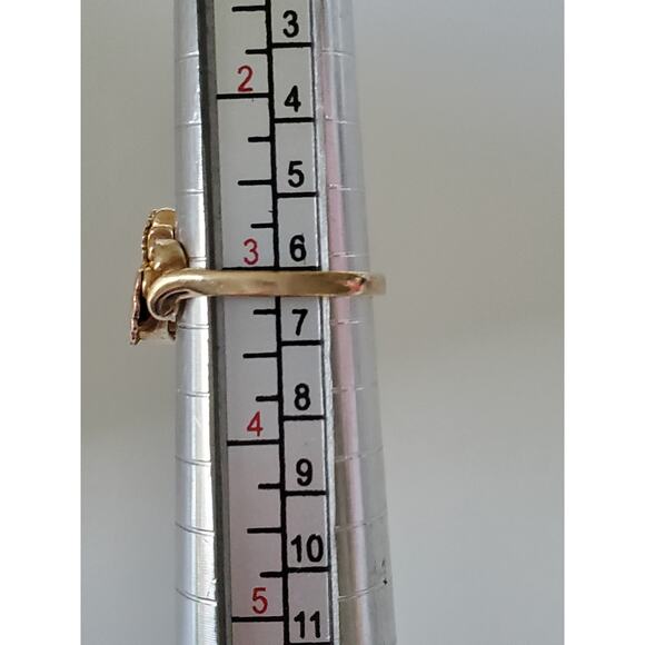 Vintage 10k Black Hills Gold Grape Leaf Pinky Ring - Picture 6 of 7